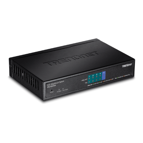 Switch 4 Gigabit PoE+ 31W, 1 port uplink Gigabit- TRENDnet TPE-TG50ES