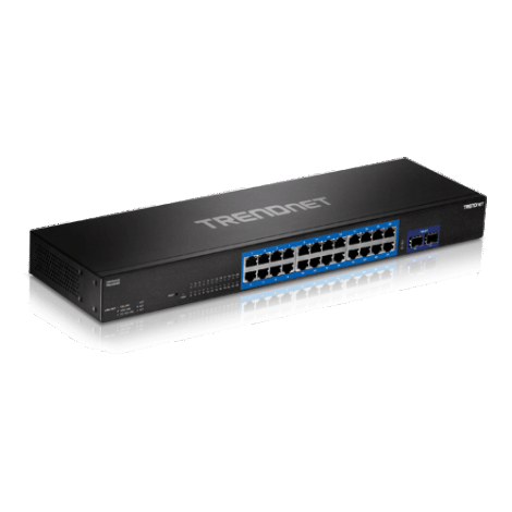 Switch 24 porturi Gigabit, 2 porturi SFP+ 10G - TRENDnet TEG-30262