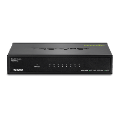 Switch GREENnet 8 porturi Gigabit - TRENDnet TEG-S82G - imagine 2