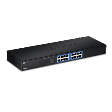 Switch GREENnet rack mount 16 porturi Gigabit - TRENDnet TEG-S16G
