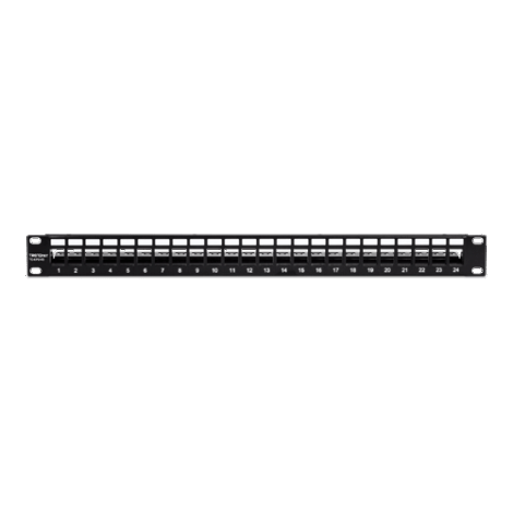 Patch Panel ecranat 24 porturi blank keystone 1U - TRENDnet TC-KP24S - imagine 2