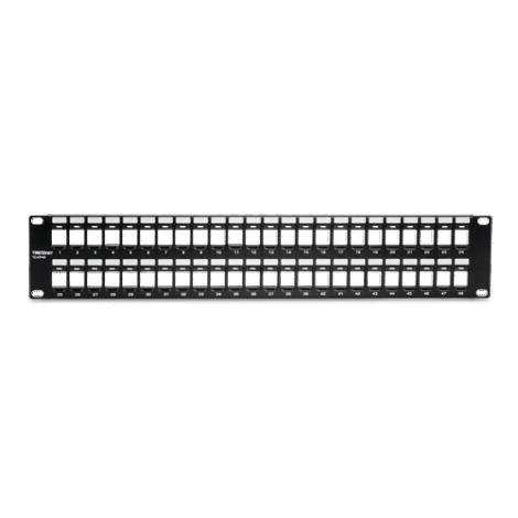 Patch Panel 48 porturi blank keystone 2U - TRENDnet TC-KP48 - imagine 2