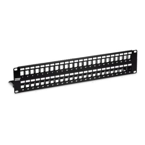 Patch Panel ecranat 48 porturi blank keystone 2U - TRENDnet TC-KP48S