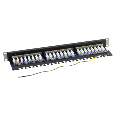 Patch Panel 1U, FTP cat6A, 24 porturi RJ45 - ASYTECH Networking ASY-PP-FTP6A-24 - imagine 3
