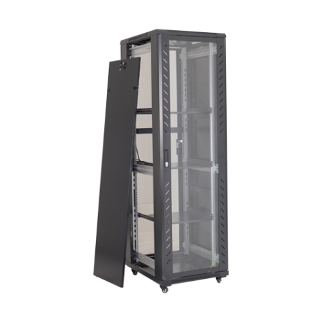 Rack podea 47U 19' 600x800, capacitate incarcare 800 Kg, negru - ASYTECH Networking ASY-47U-6080S - imagine 2