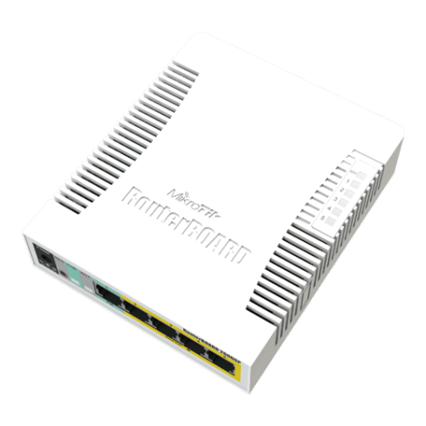 Smart Switch 5 x Gigabit (4 x PoE), 1 x SFP - Mikrotik CSS106-1G-4P-1S - imagine 2