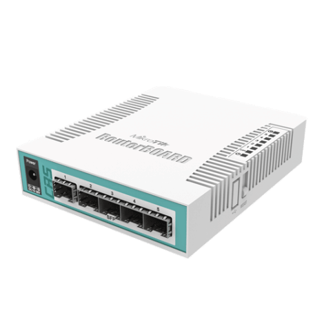 Smart Switch, 5 x SFP, 1 x Combo port SFP/Gigabit - Mikrotik CRS106-1C-5S