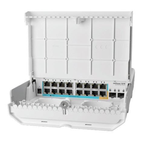 Smart Switch outdoor 16 x 10/100Mbps (15 PoE inversate), 2 x SFP - Mikrotik CRS318-1Fi-15Fr-2S-OUT
