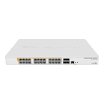 Management Switch 24 x Gigabit PoE+ Out 450W, 4 x SFP+ 10Gbps - Mikrotik CRS328-24P-4S+RM