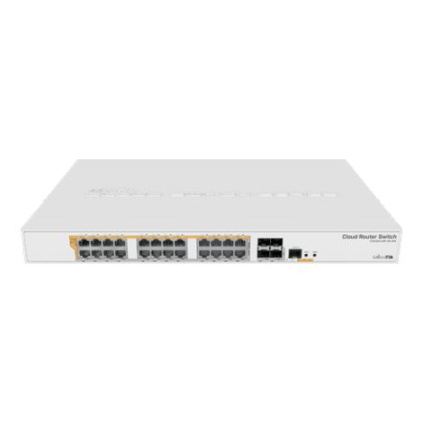 Management Switch 24 x Gigabit PoE+ Out 450W, 4 x SFP+ 10Gbps - Mikrotik CRS328-24P-4S+RM