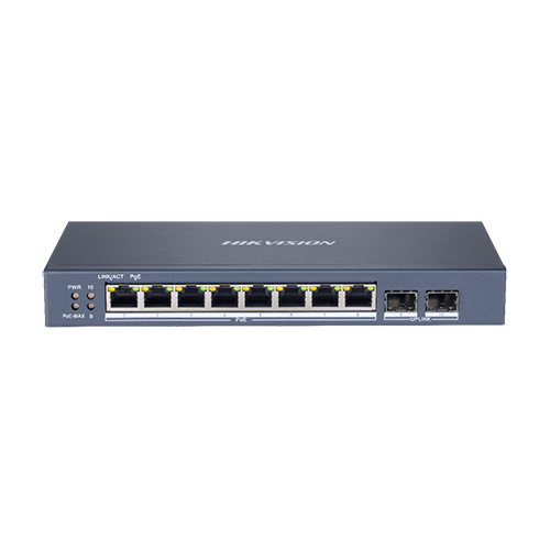 Switch 8 porturi Gigabit PoE, 2 port SFP uplink, SMART Management - HIKVISION DS-3E1510P-SI