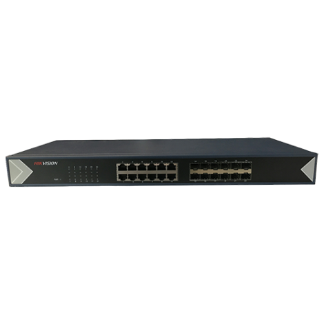 Switch 24 porturi gigabit, 12 porturi RJ45 + 12 porturi SFP - Hikvision DS-3E0524TF