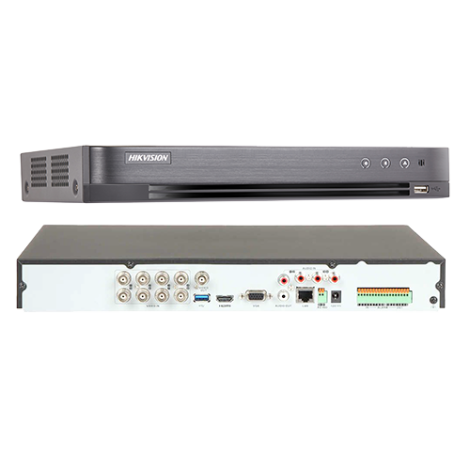 DVR AcuSense 8 ch. video 8MP, Analiza video, AUDIO 'over coaxial', Alarma 8/4 - HIKVISION iDS-7208HUHI-M2-SA - imagine 3