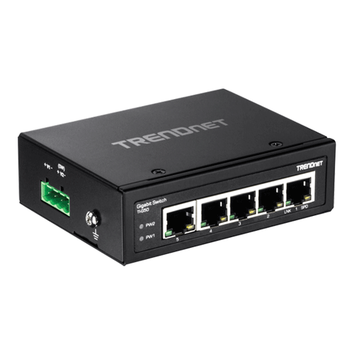 Switch industrial 5 porturi Gigabit DIN-Rail - TRENDnet TI-G50