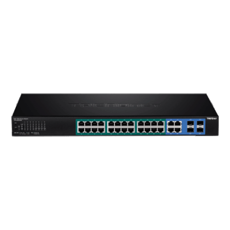 Switch 28 porturi Gigabit Web Smart, 24 x PoE+, 4 x Gigabit/SFP - TRENDnet TPE-2840WS - imagine 2