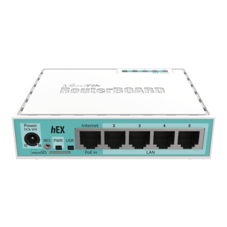 Router hEX, 5 x Gigabit, RouterOS L4 - Mikrotik RB750Gr3 - imagine 2