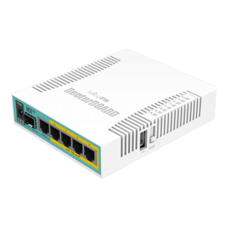 Router hEX PoE, 5 x Gigabit 4 PoE, 1 x SFP, RouterOS L4 - Mikrotik RB960PGS