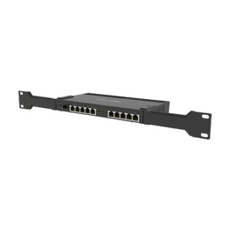 Router 10 x Gigabit, 1 x SFP+ 10Gbps, 1 x PoE, RouterOS L5, 1U - Mikrotik RB4011iGS+RM - imagine 2