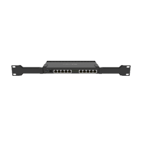 Router 10 x Gigabit, 1 x SFP+ 10Gbps, 1 x PoE, RouterOS L5, 1U - Mikrotik RB4011iGS+RM - imagine 3