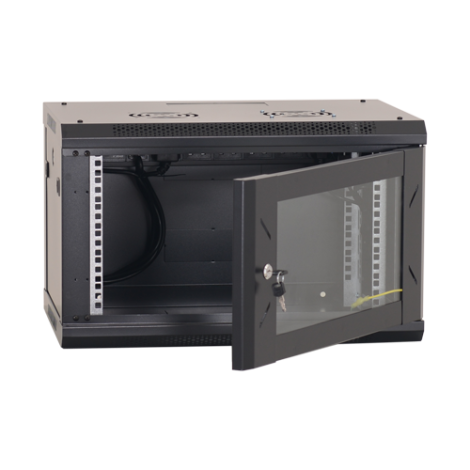 Rack perete 6U 19' 600x600, capacitate incarcare 80 Kg, negru - ASYTECH Networking ASY-6U-6060W - imagine 2