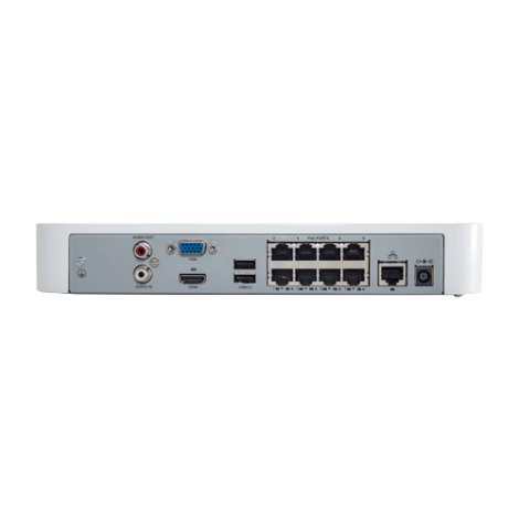 NVR 4K, 8 canale 8MP  + 8 porturi PoE, compresie H.265 Ultra - UNV NVR301-08LS3-P8 - imagine 3