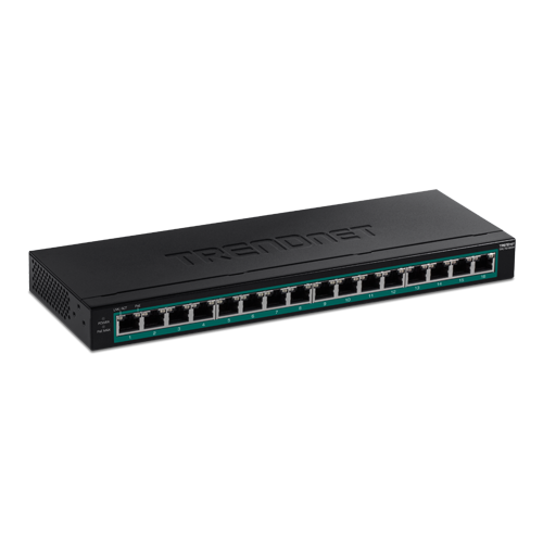 Switch 16 porturi Gigabit PoE/PoE+ 123W - TRENDnet TPE-TG160H