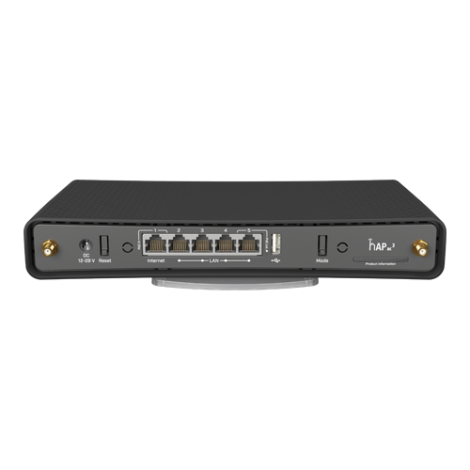 hAP acÂ³, 5 x Gigabit, 1 x PoE, 802.11b/g/n 2.4Ghz, 802.11ac 5Ghz, antene externe 3dBi 2.4GHz, 5.5dBi 5GHz - MikroTik RBD53iG-5HacD2HnD - imagine 4