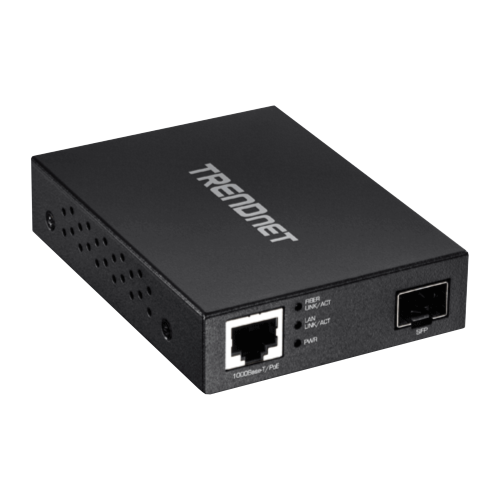 Mediaconvertor POE Gigabit - SFP fibra optica - TRENDnet TFC-PGSFP