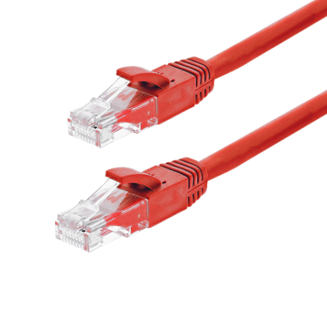 Patch cord Gigabit UTP cat6, LSZH, 5.0m, rosu - ASYTECH Networking TSY-PC-UTP6-5M-R