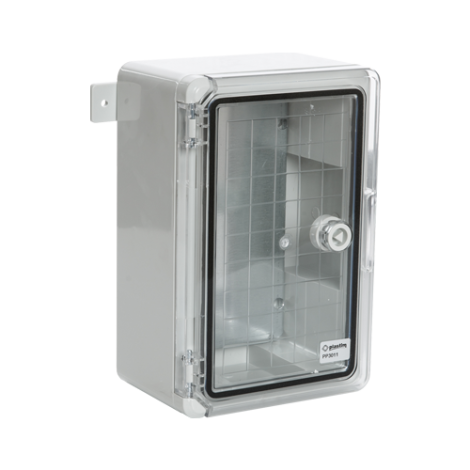 Cutie distributie IP65 din ABS gri, usa transparenta, placa metalica, 200x300x130 mm PP3011 - imagine 2