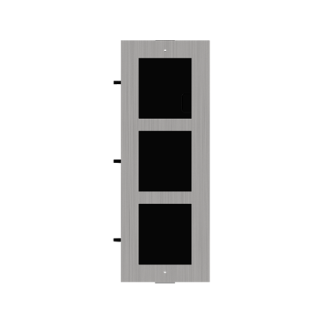 Rama montaj ingropat din otel inoxidabil, 3 module, pentru Interfon modular - HIKVISION DS-KD-ACF3-S - imagine 2