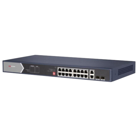 Switch 20 porturi Gigabit fara management, Hi PoE, 2 x RJ45, 2 x SFP 225W - HIKVISION DS-3E0520HP-E - imagine 2