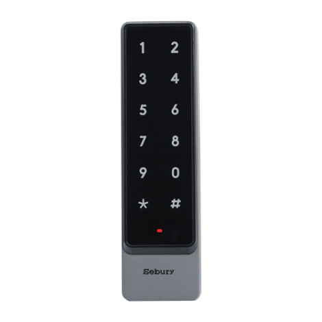 Controler stand-alone cu tastatura touch si cititor card EM 125kHz + Mifare 13.56MHz, carcasa antivandal - SEBURY SEB-sTouch2s