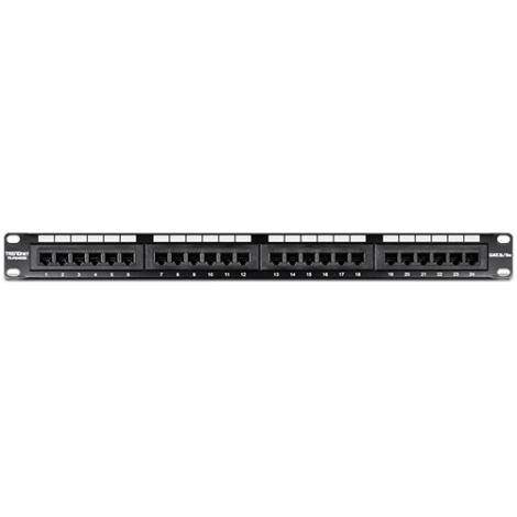 Patch Panel 24 porturi RJ45 UTP 19', Cat5/5e - TRENDnet TC-P24C5E