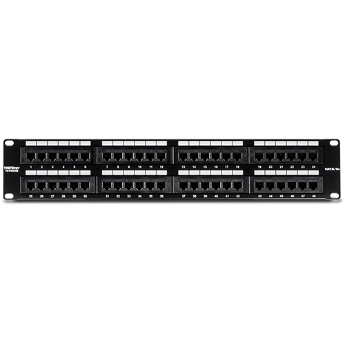 Patch Panel 48 porturi RJ45 UTP 19', Cat5/5e - TRENDnet TC-P48C5E