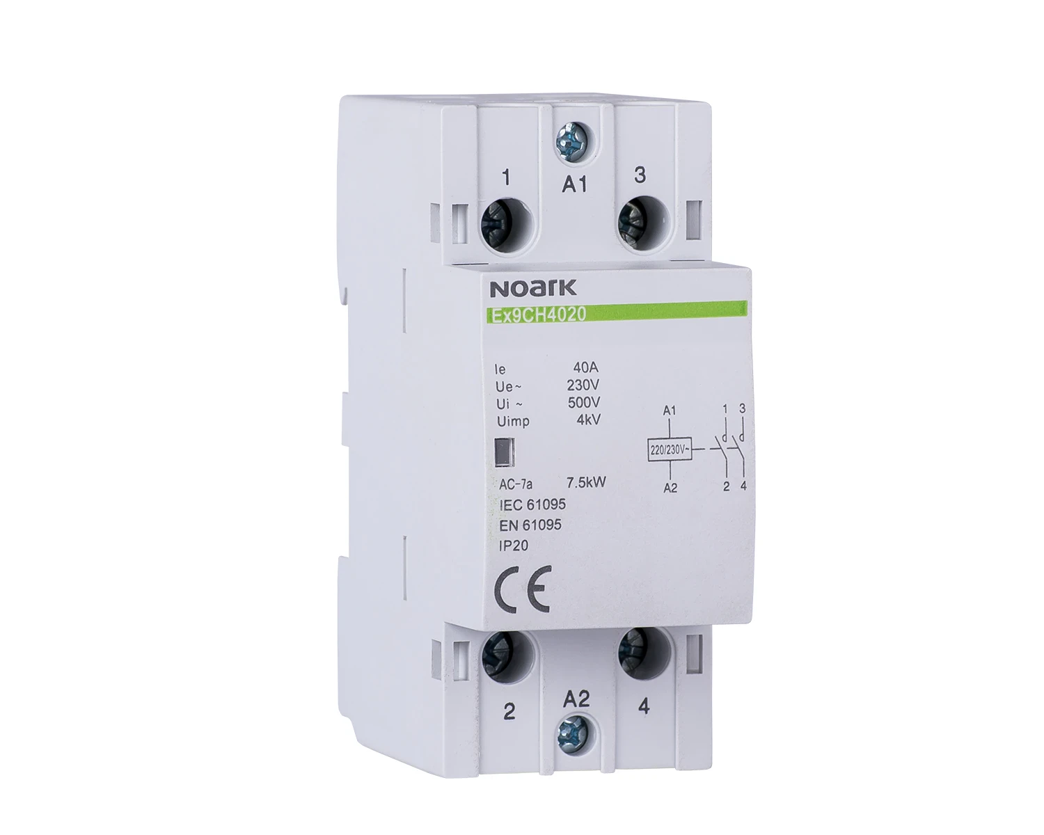 Contactor de instalare Ex9CH63 20 220/230V 50/60Hz