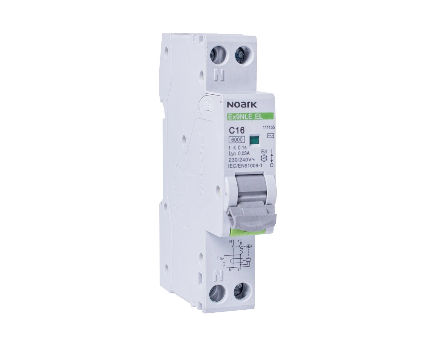 RCBO într-un singur modul Ex9NLE EL 1PN C32 30mA EU