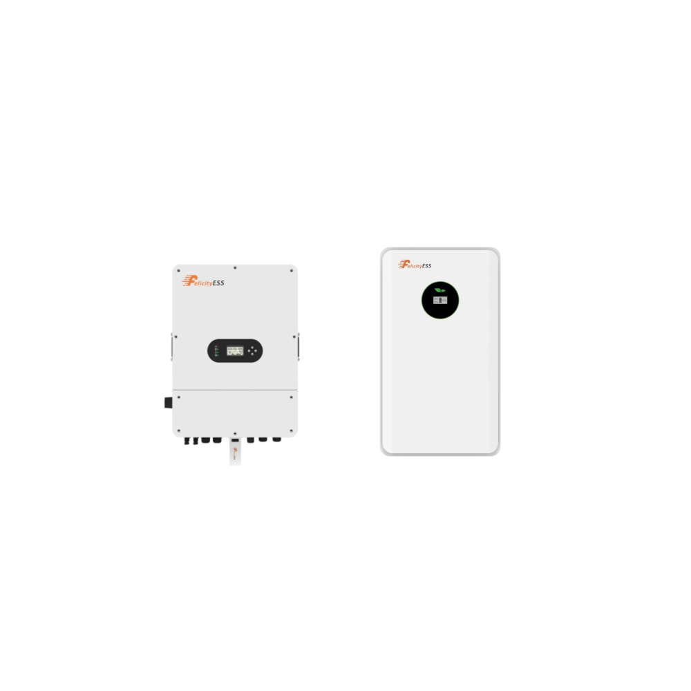 Kit Invertor Felicity Solar 5kW T-REX-5KLP1G01 Hibrid, monofazat si Acumulator FelicityESS FLA48250-EU, 12.5kWh, LiFePo4, low-voltage