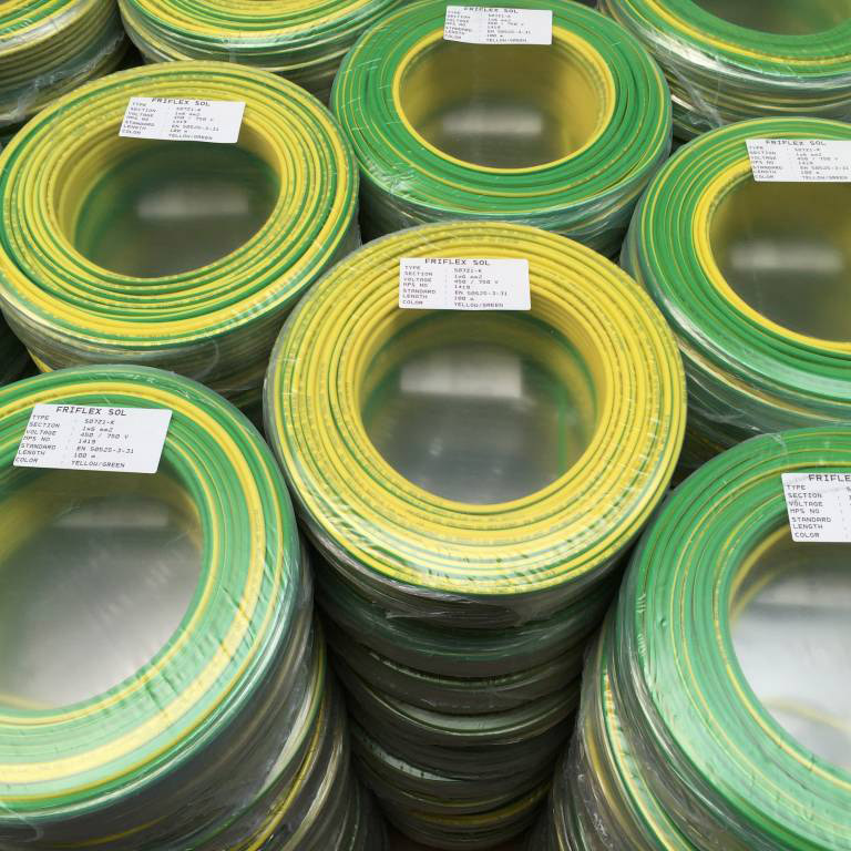 Cablu impamantare MYF 6 mm, rola 100 metri, Galben/Verde  S07Z1-K