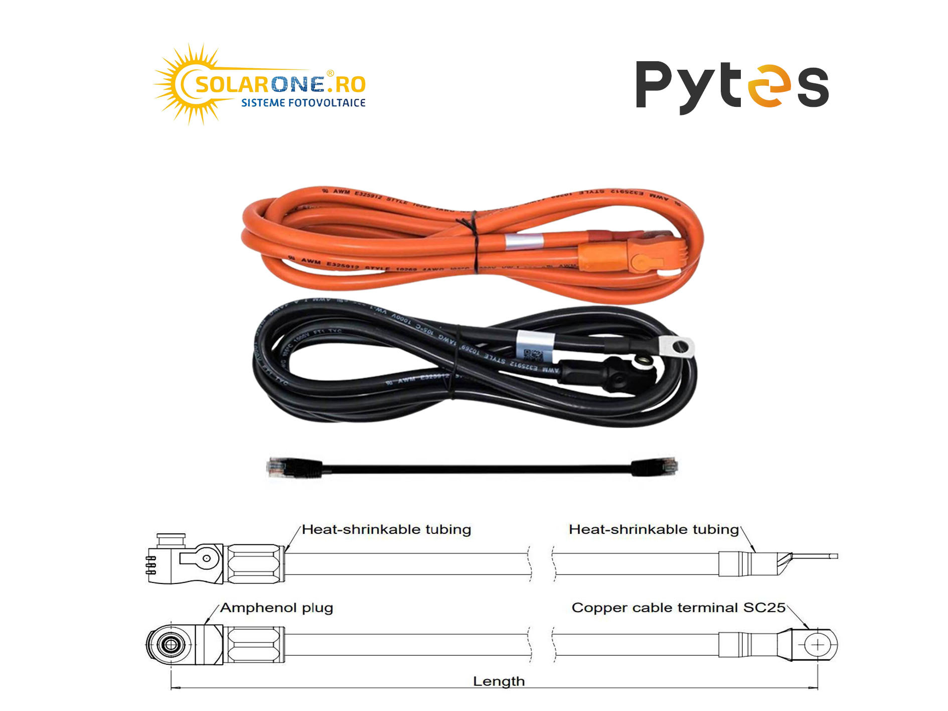 Kit cabluri Invertor-Baterie Pytes V5a