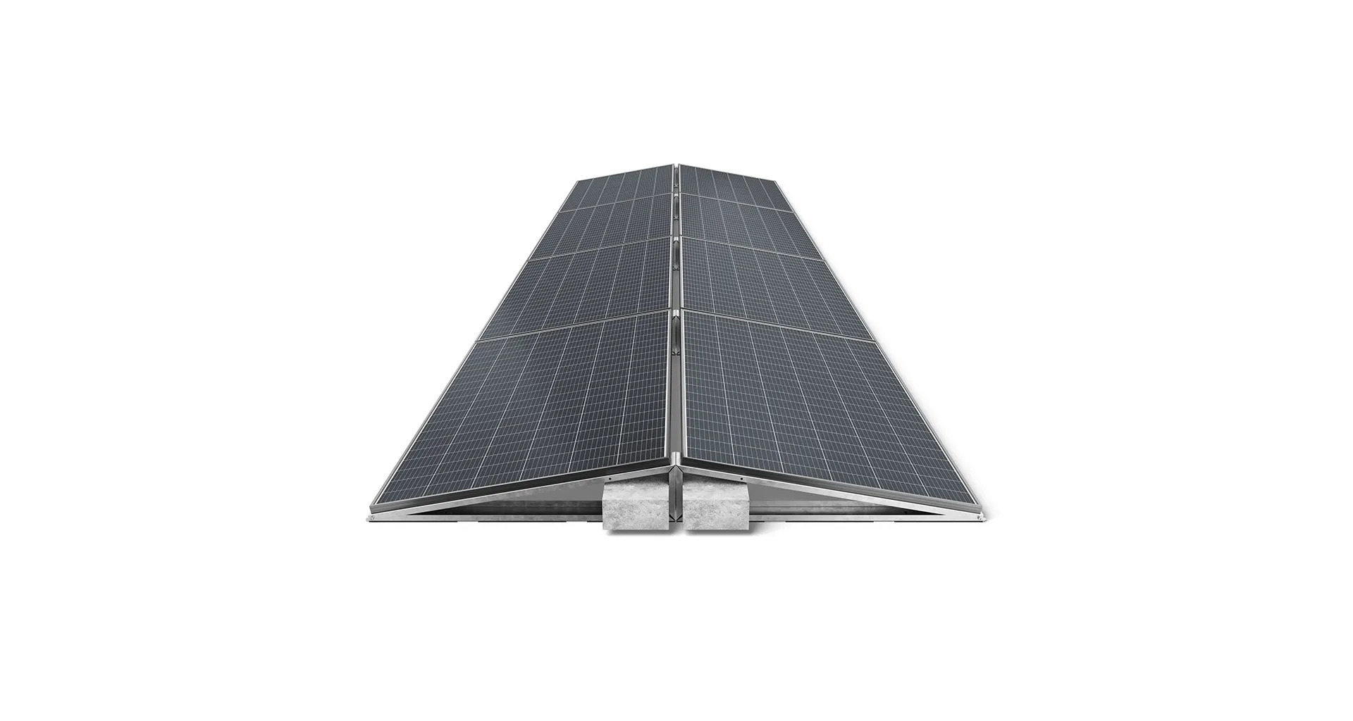 Sistem de montaj panouri fotovoltaice PB-098, montare acoperis plat