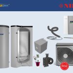 Sistem încălzire AER-APĂ NIBE cu inverter încălzire-răcire, pentru maxim 120 mp