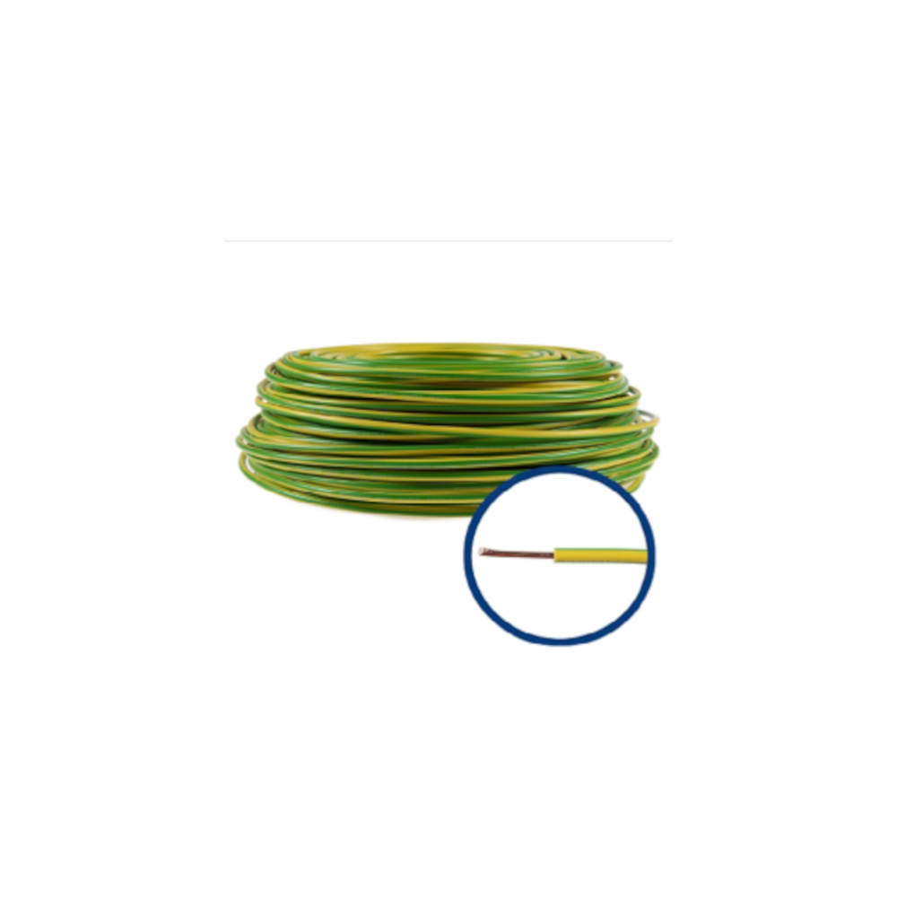 Cablu impamantare MYF 6 mm, 1metru, rola 100 metri, Galben/Verde  S07Z1-K