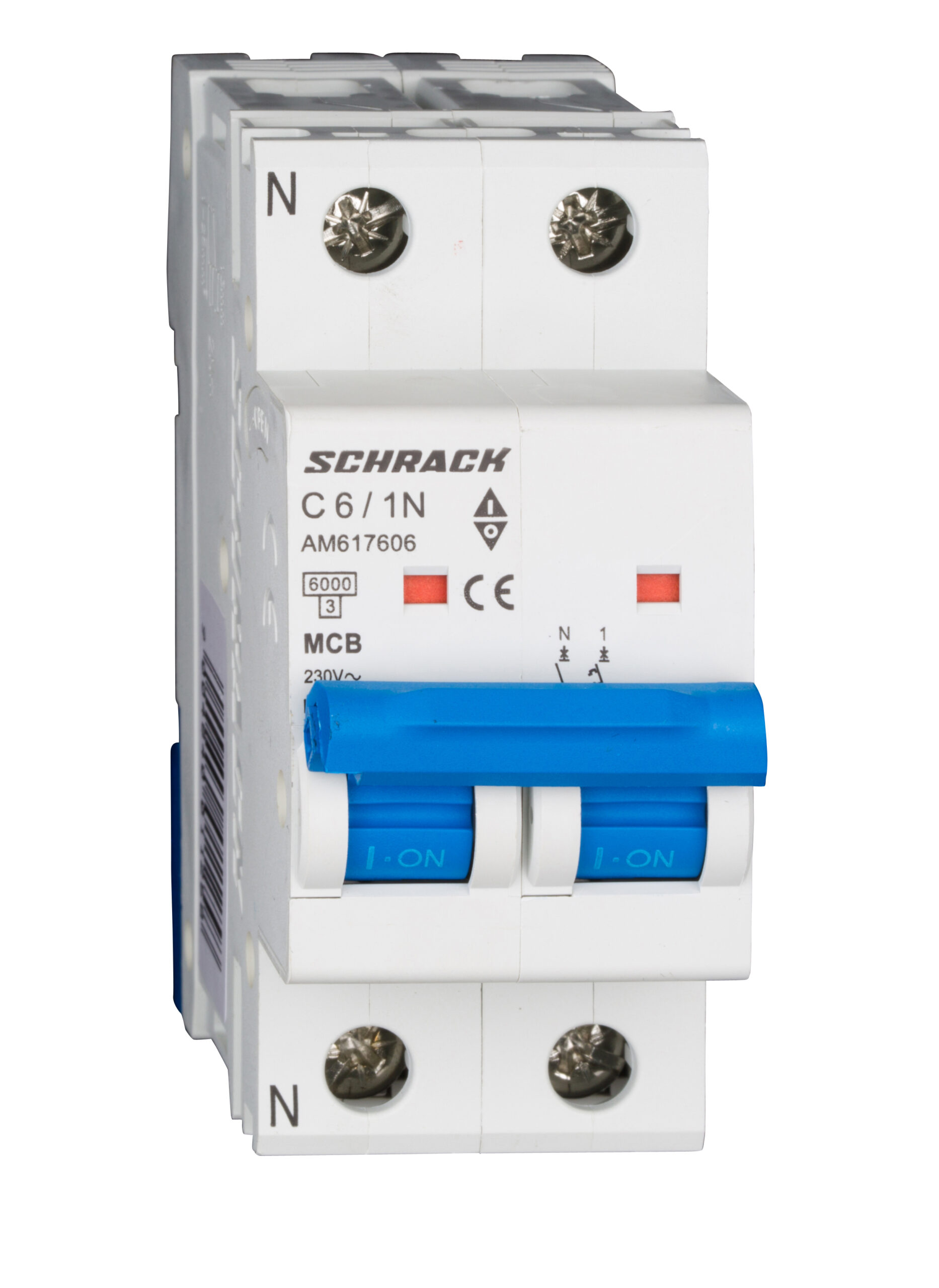 Întreruptor automat modular (MCB) AMPARO 6kA, C 6A, 1P+N
