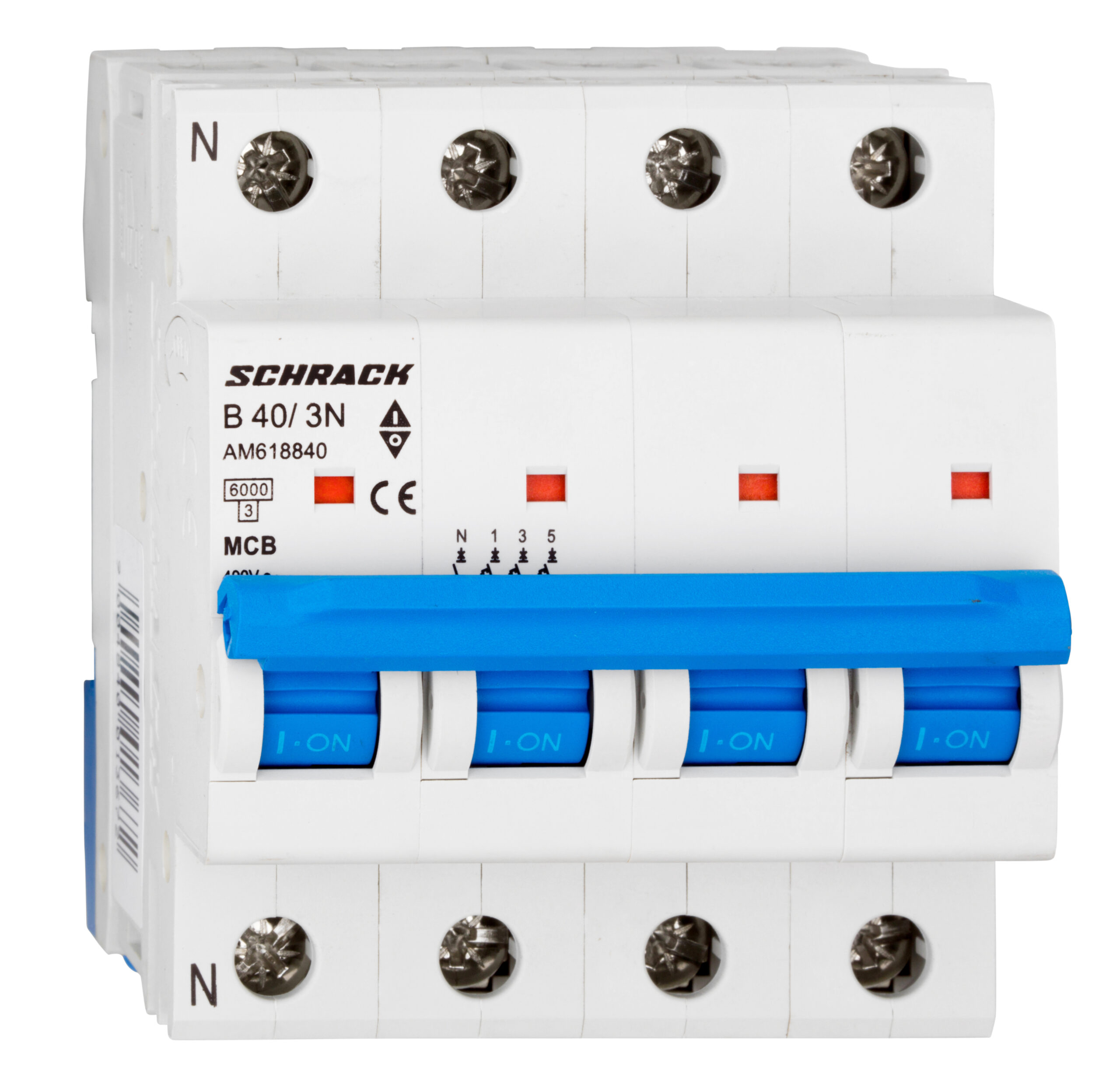Întreruptor automat modular (MCB) AMPARO 6kA, B 40A, 3P+N