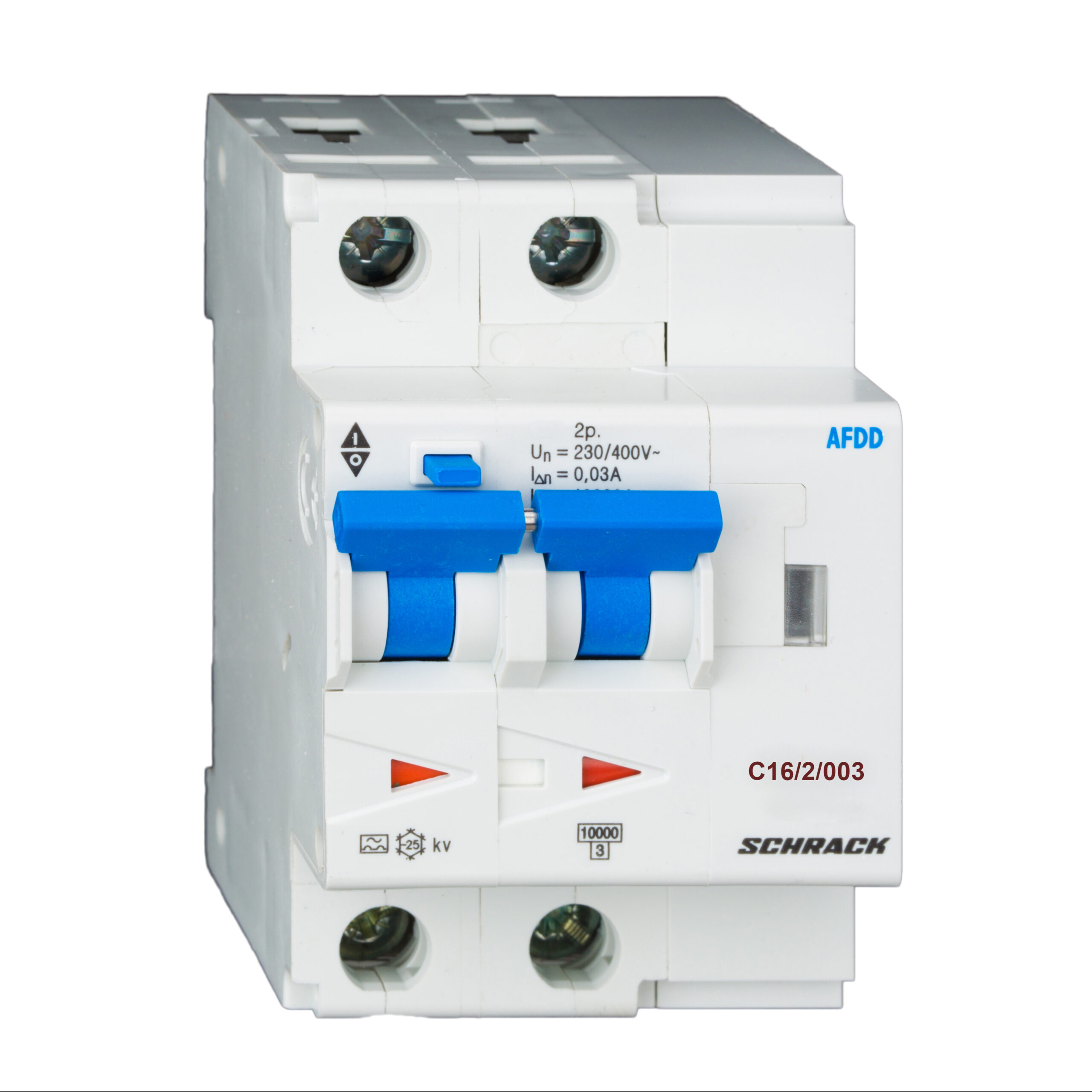 AFDD, seria Lisa, C 16 A, 2 poli, 30 mA, A/cu temp., 10 kA