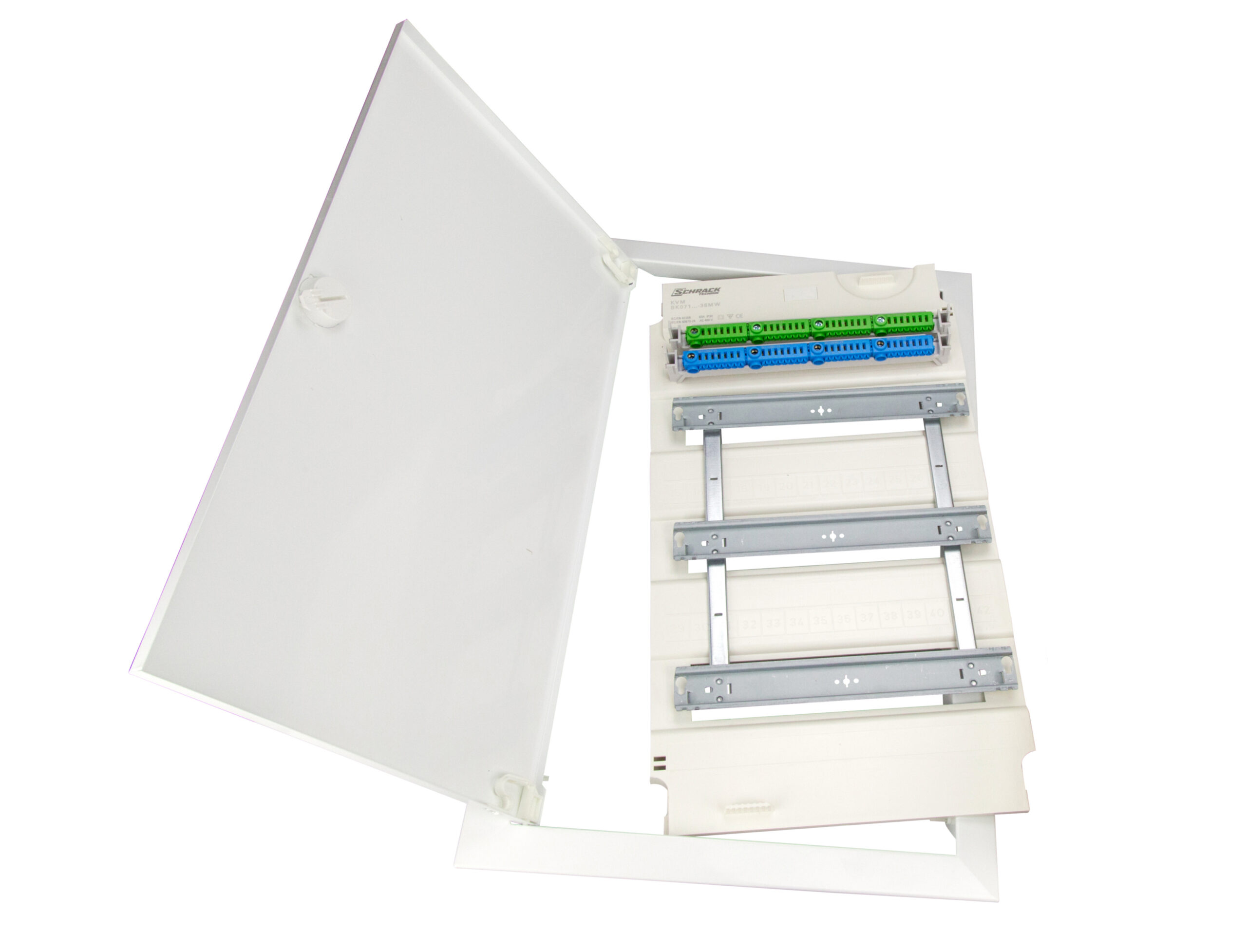 Ramă plată+uşă+insert, pt. încastr. gipsc. 3r-36/42module