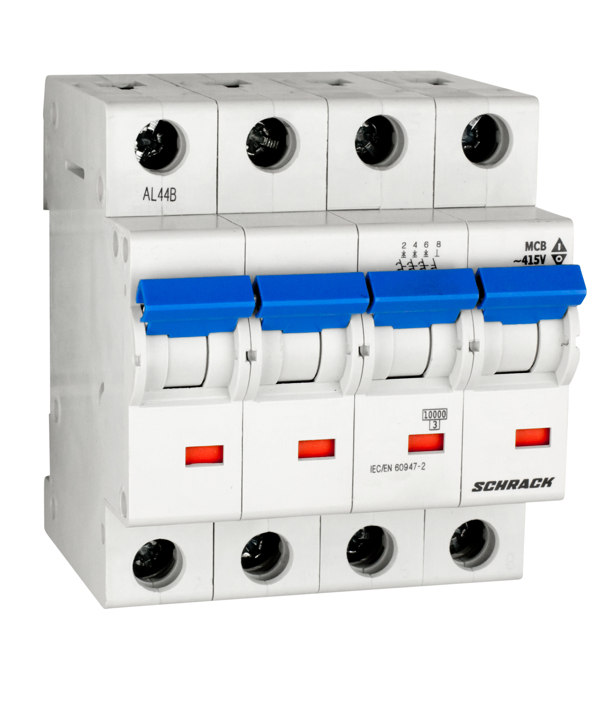 Întreruptor automat modular(MCB), C, 10A, 4poli, 40° C, 10kA