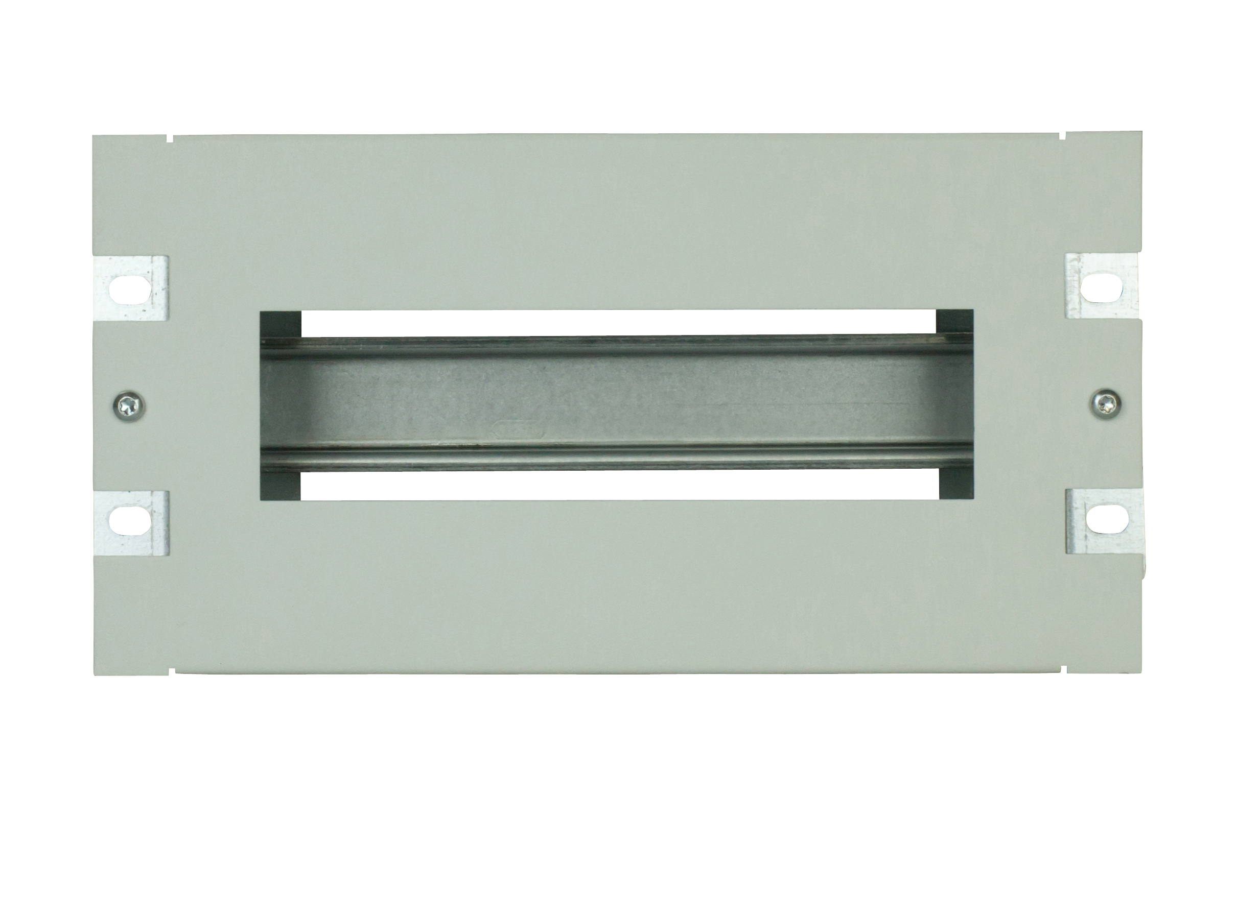 Suport 10“ pt. ap. modular, cu plastron decupat, 3U, RAL7035