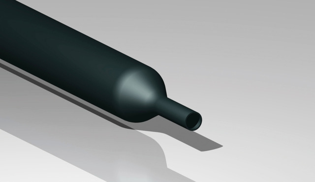 Heat shrink tune 25.4/8.5 mm, 1.22m, thinwalled+clue, black